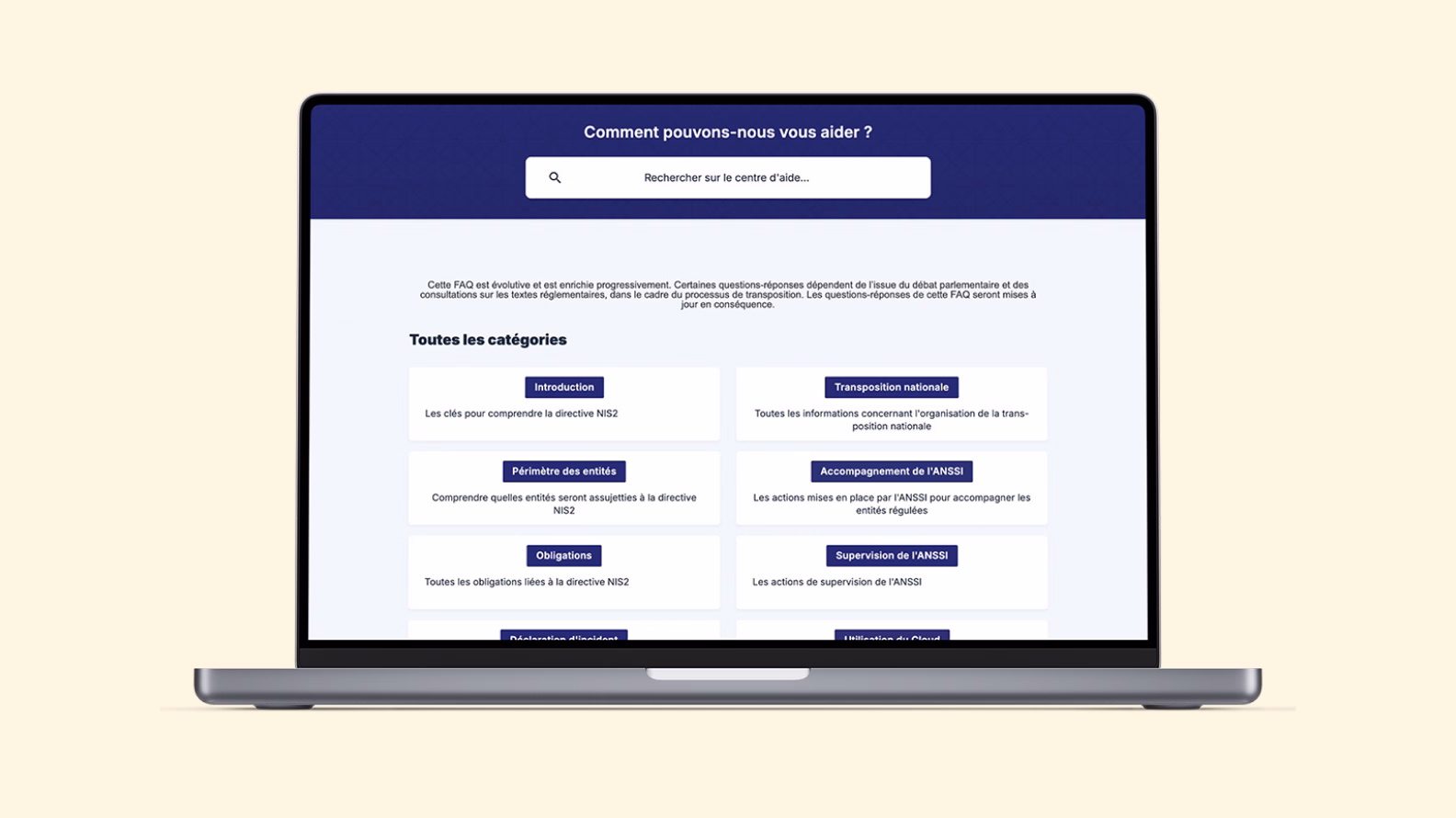 Foire aux questions de mon espace NIS 2